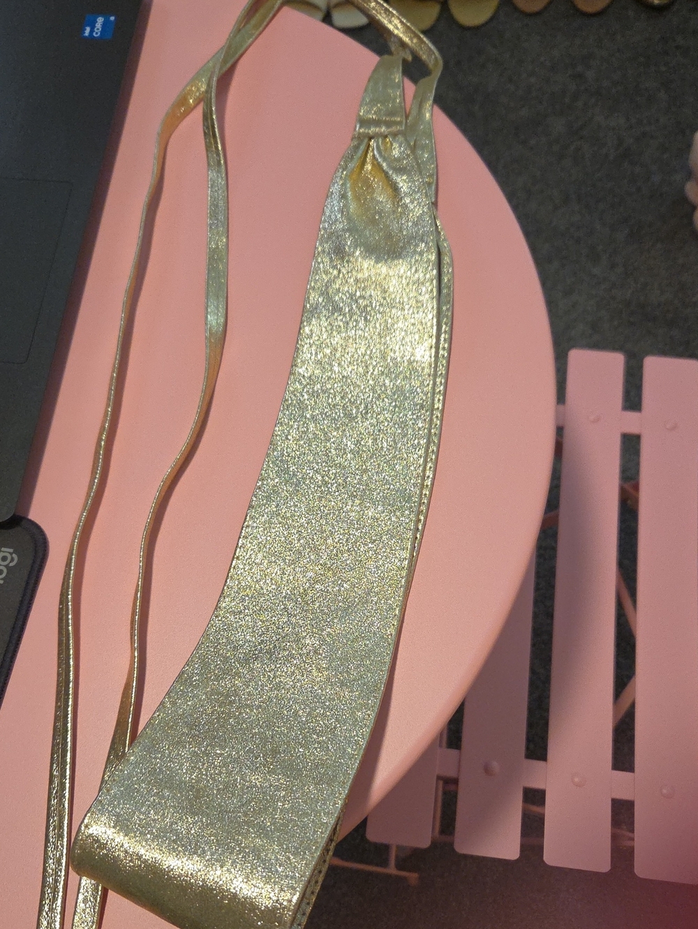 Metallic Gold Women's Waist Belt Italian Genuine Leather Made In Italy